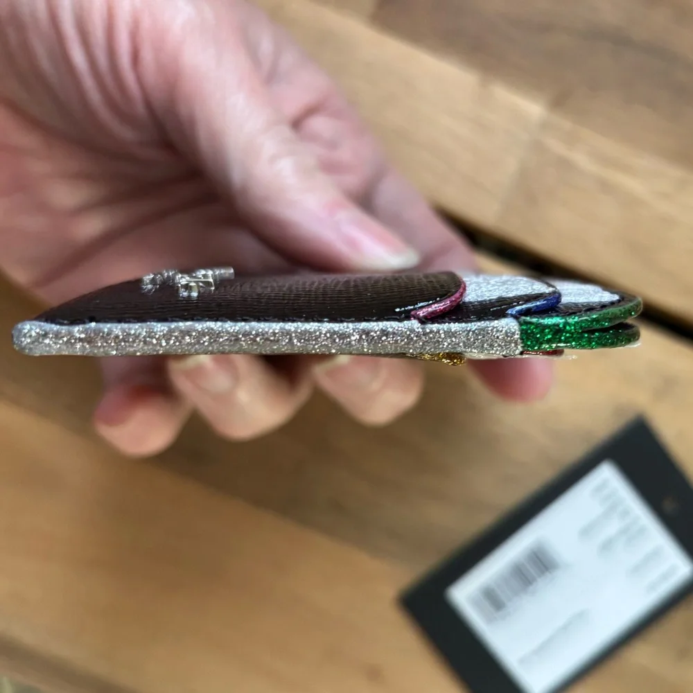 ♠️KATE SPADE nwt New York Devin Black multicolor card holder saffiano leather - Picture 10 of 12